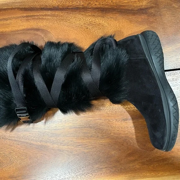 Prada Black Fur Winter Boots